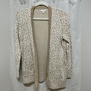 Jcrew cheetah print cardigan w pockets